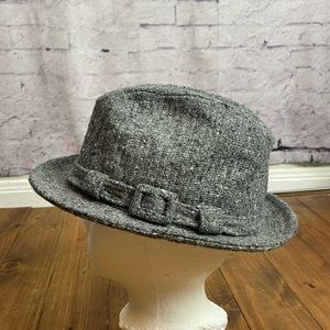 Vintage Stetson walking fedora gray tweed size 7